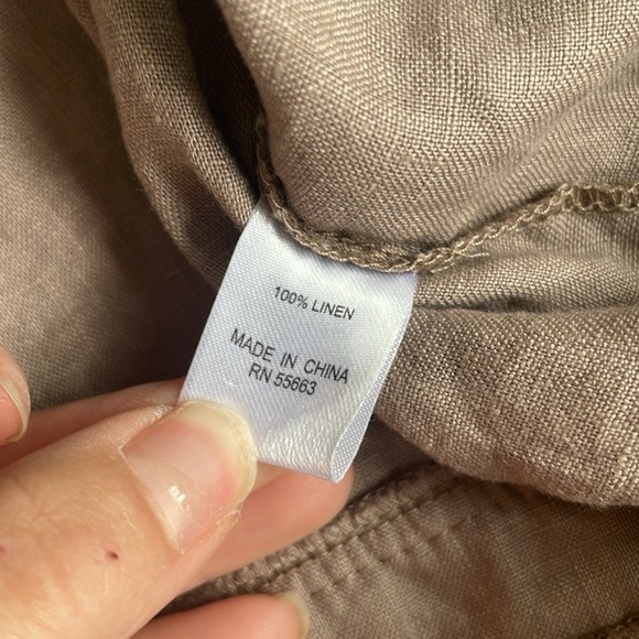 For Cynthia Petite Linen Dusty Mauve Tank Top - Picture 12 of 13